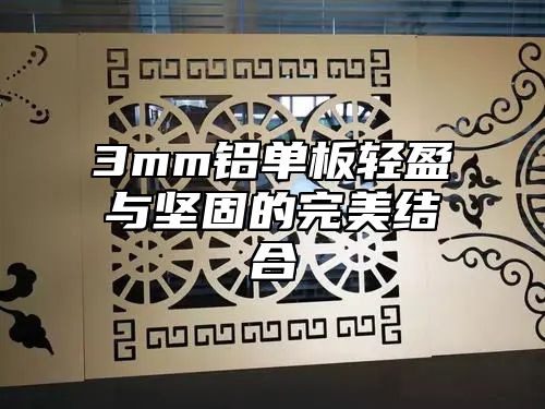 3mm铝单板轻盈与坚固的完美结合