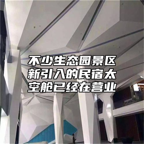 不少生态园景区新引入的民宿太空舱已经在营业