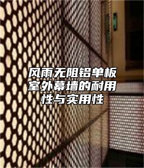 风雨无阻铝单板室外幕墙的耐用性与实用性