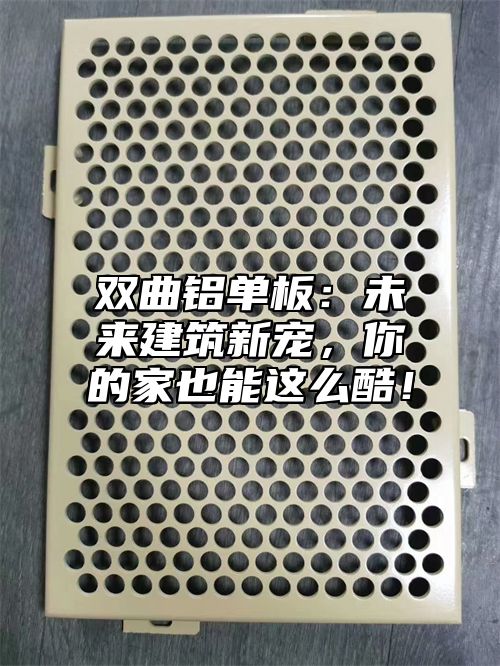 双曲铝单板：未来建筑新宠，你的家也能这么酷！
