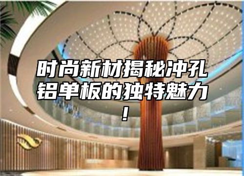 时尚新材揭秘冲孔铝单板的独特魅力！