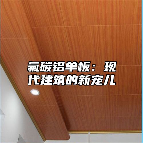 氟碳铝单板：现代建筑的新宠儿