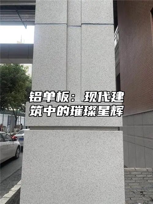 铝单板：现代建筑中的璀璨星辉
