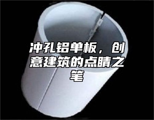 冲孔铝单板，创意建筑的点睛之笔
