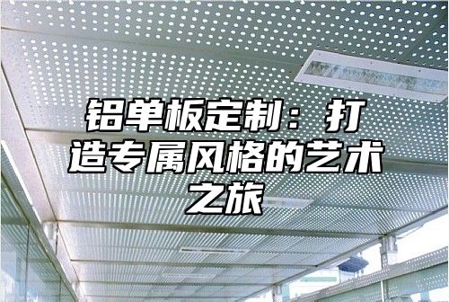 铝单板定制：打造专属风格的艺术之旅