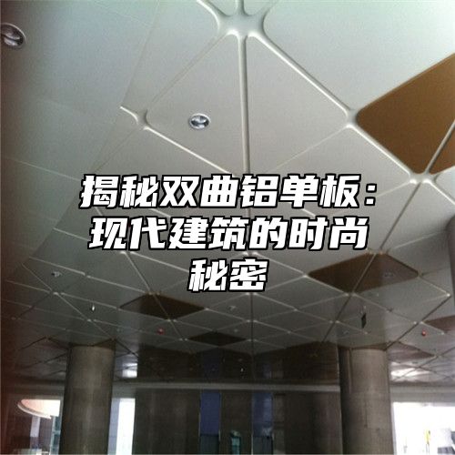 揭秘双曲铝单板：现代建筑的时尚秘密