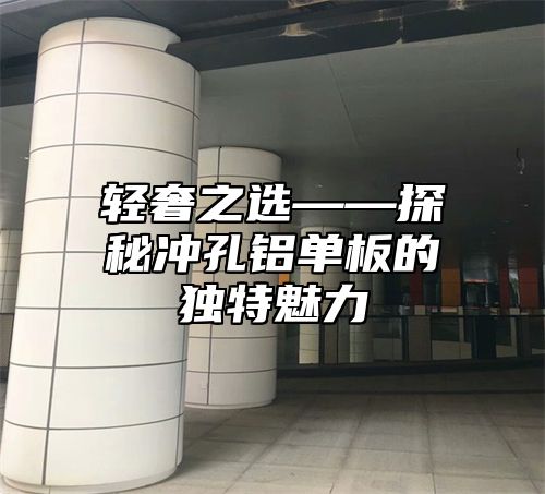 轻奢之选——探秘冲孔铝单板的独特魅力