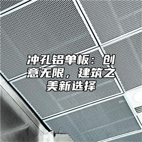 冲孔铝单板：创意无限，建筑之美新选择