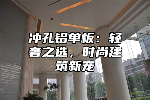 冲孔铝单板：轻奢之选，时尚建筑新宠