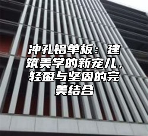 冲孔铝单板：建筑美学的新宠儿，轻盈与坚固的完美结合