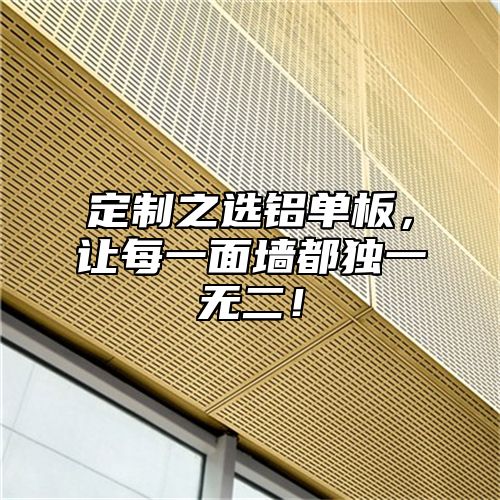 定制之选铝单板，让每一面墙都独一无二！