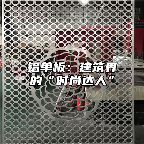 铝单板：建筑界的“时尚达人”