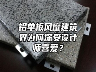 铝单板风靡建筑界为何深受设计师喜爱？