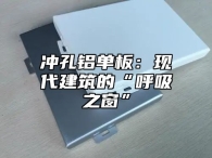 冲孔铝单板：现代建筑的“呼吸之窗”