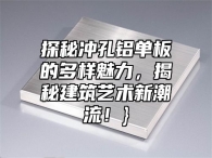 探秘冲孔铝单板的多样魅力，揭秘建筑艺术新潮流！}